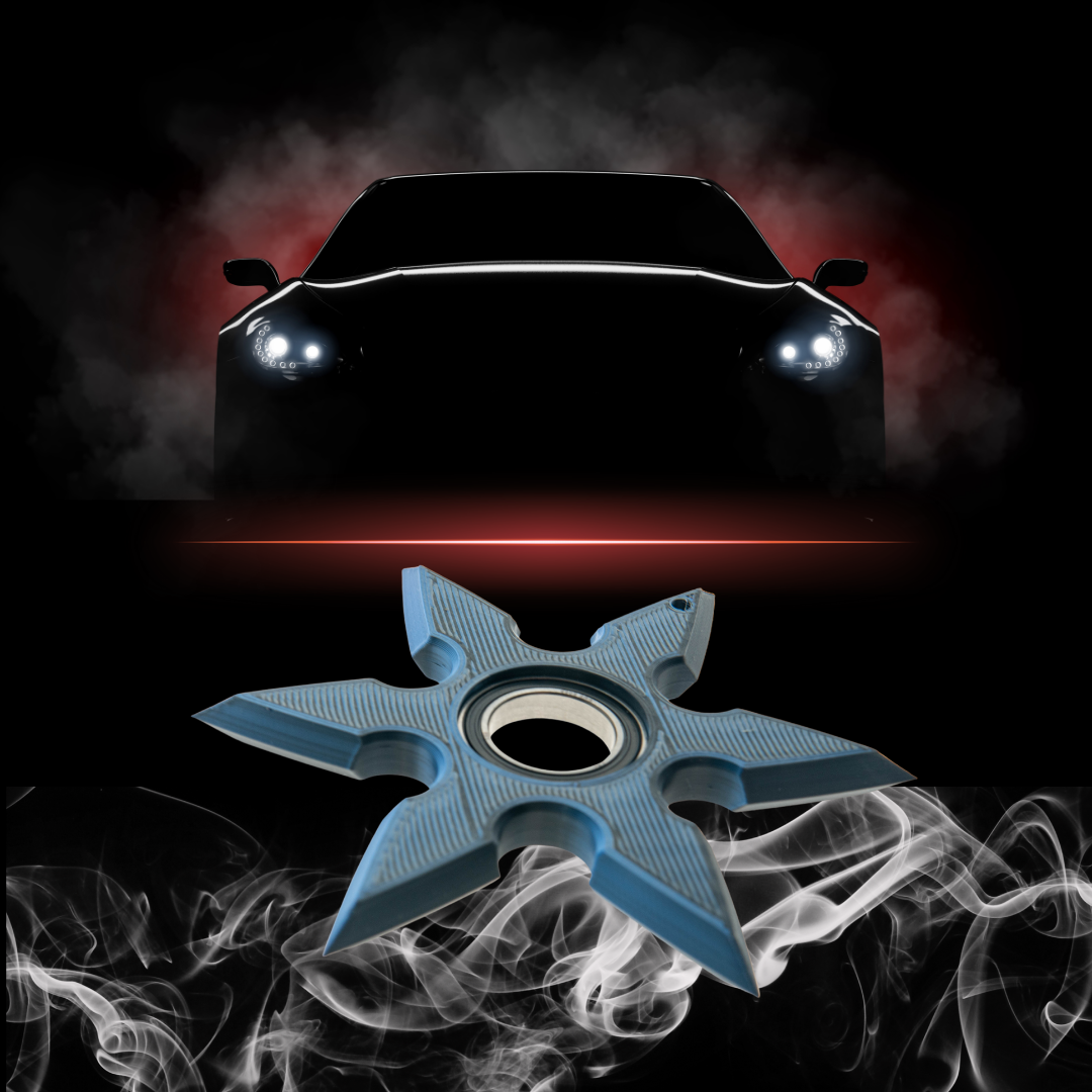 Ninja Shuriken Spinner Brelok do Kluczy - Hit TikTok!