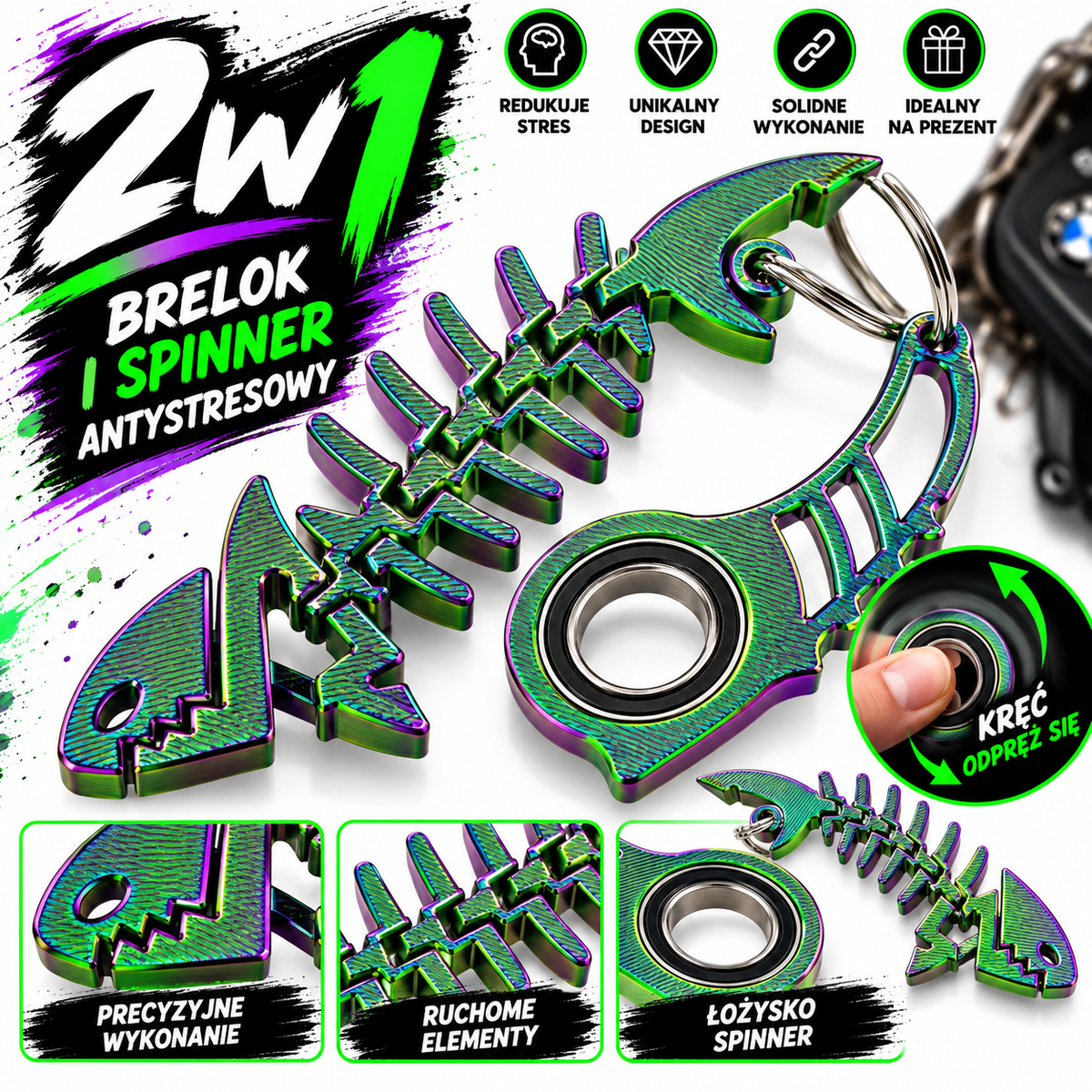 KeySpinner Rybka Goblin – brelok spinner