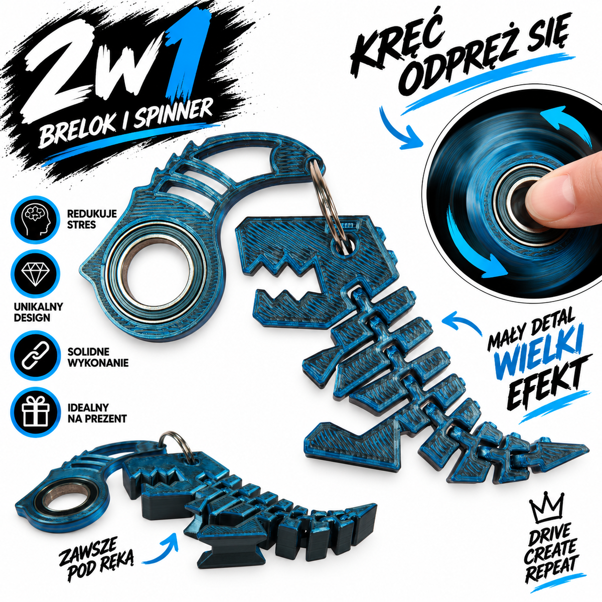 Flexi T-Rex Storm Shadow – zabawka na brelok