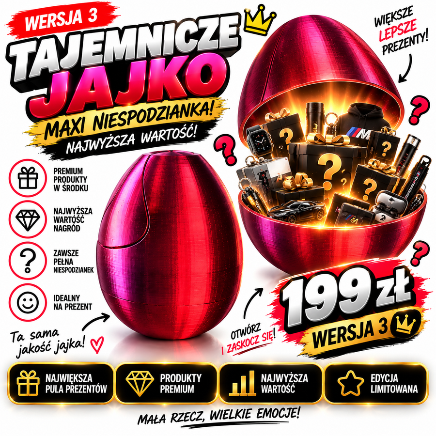 Tajemnicze Jajko 199 zł MAXI - niespodzianka QLIC